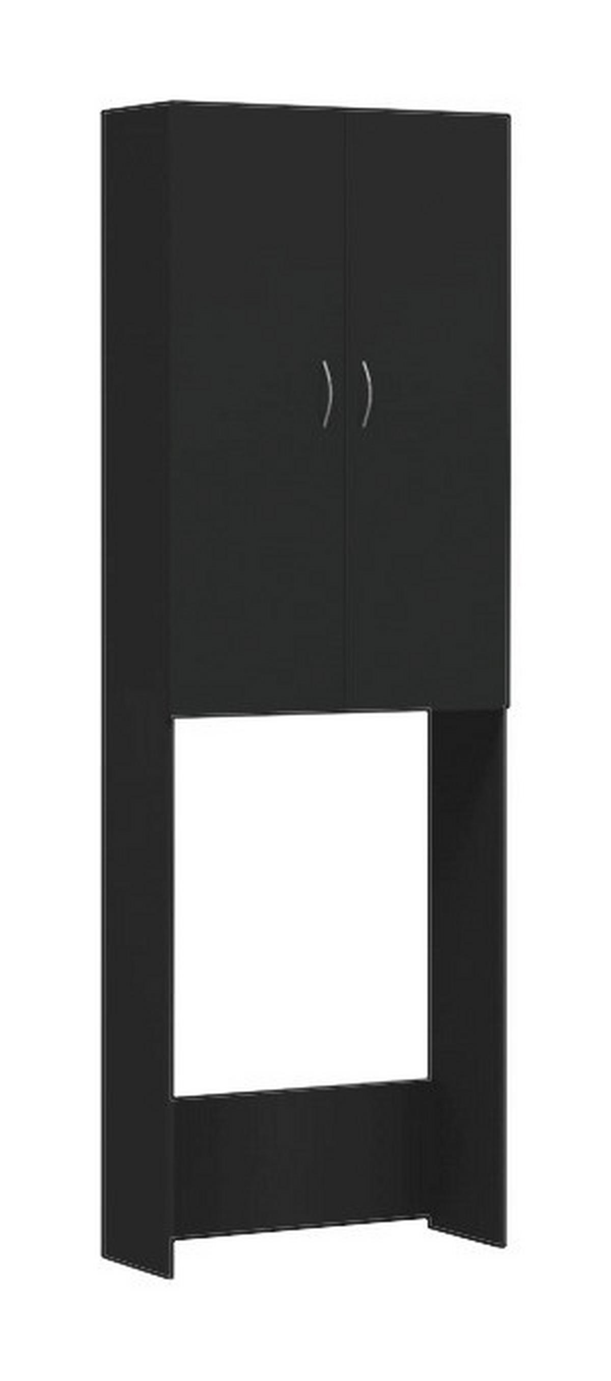 VidaXL Waschmaschinenschrank schwarz B/H/T: ca. 64x190x25,5 cm Waschmaschinenschrank - schwarz (64,00/190,00/25,50cm) - VidaXL