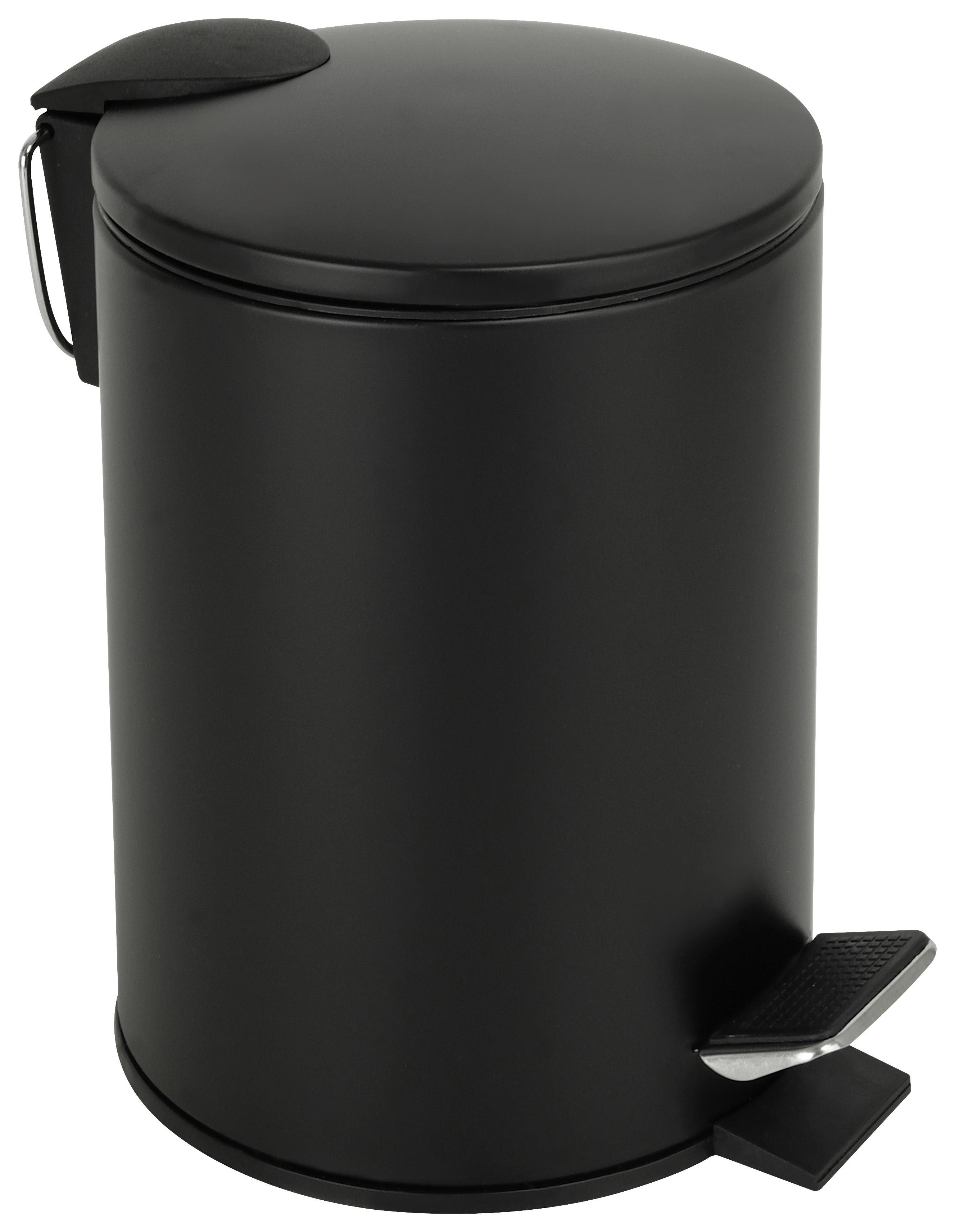 Treteimer schwarz Edelstahl H/D: ca. 23,5x16,8 cm ca. 2,6 l Treteimer_Pocoline 2,6l schwarz - schwarz (16,80/23,50cm) - POCOline