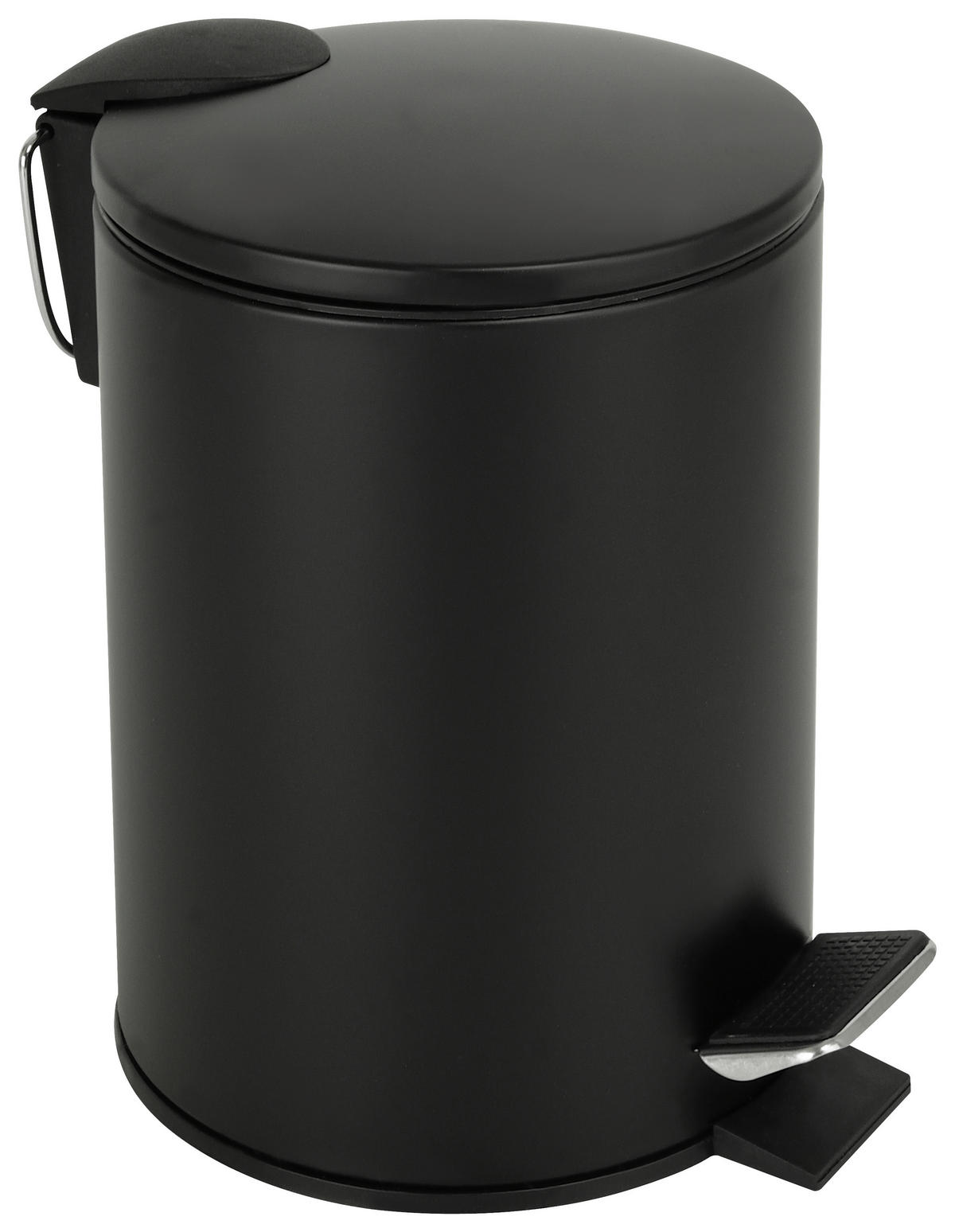 Treteimer schwarz Edelstahl H/D: ca. 23,5x16,8 cm ca. 2,6 l Treteimer_Pocoline 2,6l schwarz - schwarz (16,80/23,50cm) - POCOline
