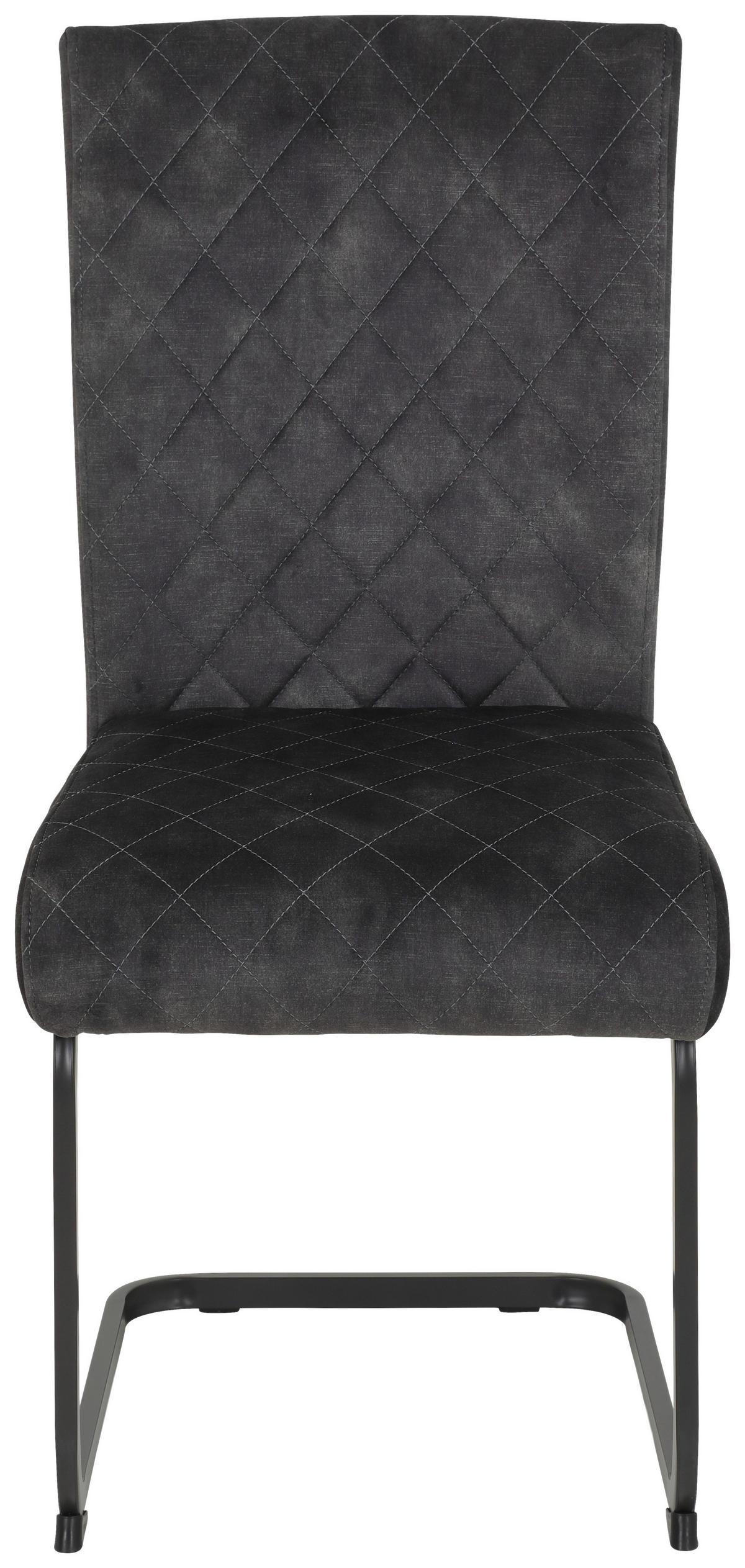 Schwingstuhl Rachel I, 2er-Set anthrazit Microfaser B/H/T: ca. 46x96x60 cm Rachel I, 2er-Set - anthrazit (46,00/96,00/60,00cm) - Hela