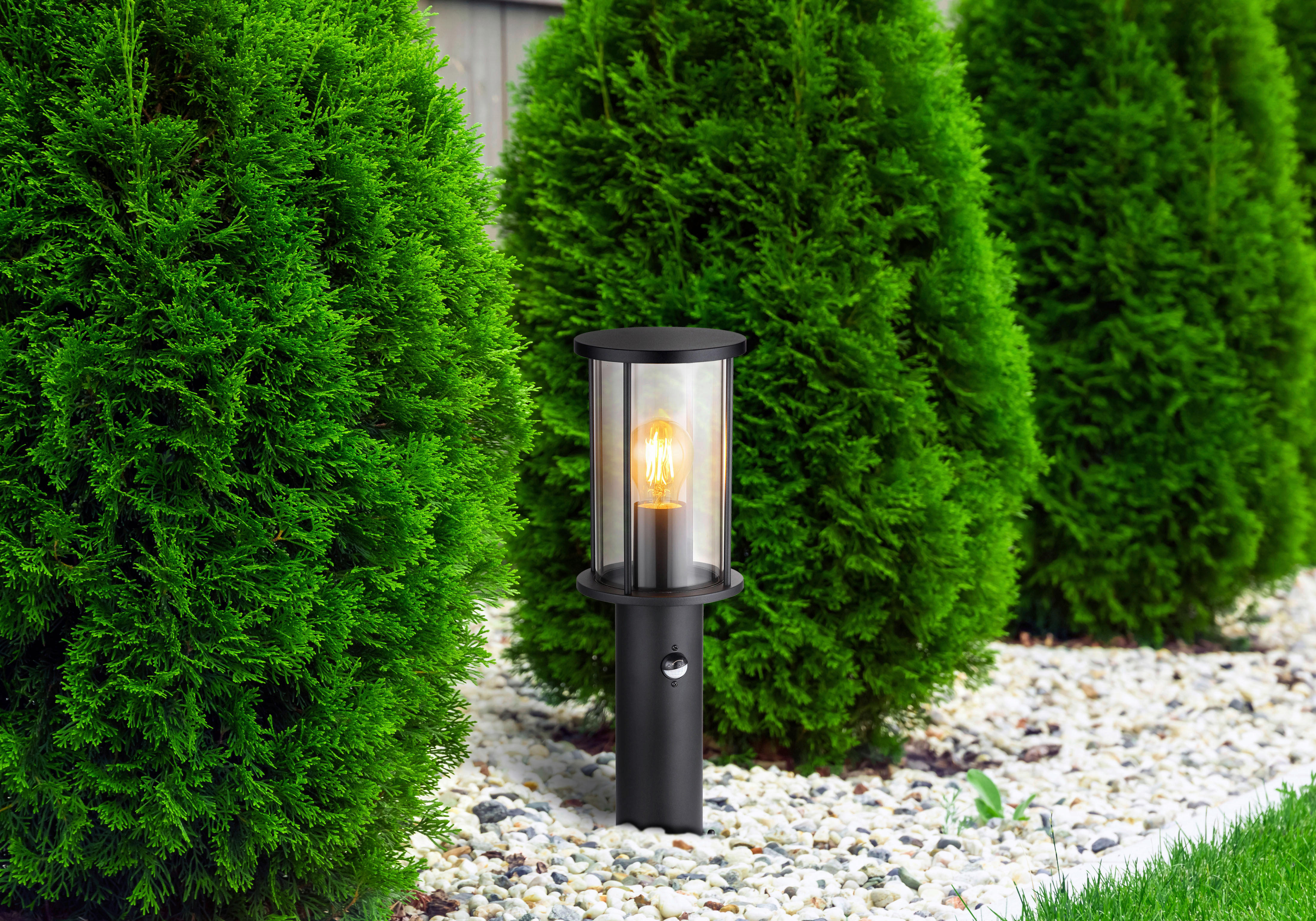 Außenleuchte schwarz H/D: ca. 45x14,3 cm GRACEY - schwarz (14,30/45,00cm) - GLOBO