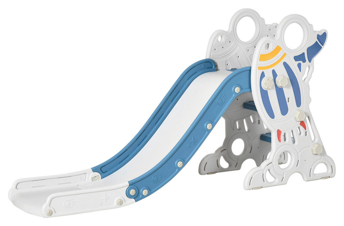 AIYAPLAY Kinderrutsche blau B/H/L: ca. 46,5x80x157 cm Kinderrutsche - blau (157,00/46,50/80,00cm) - AIYAPLAY