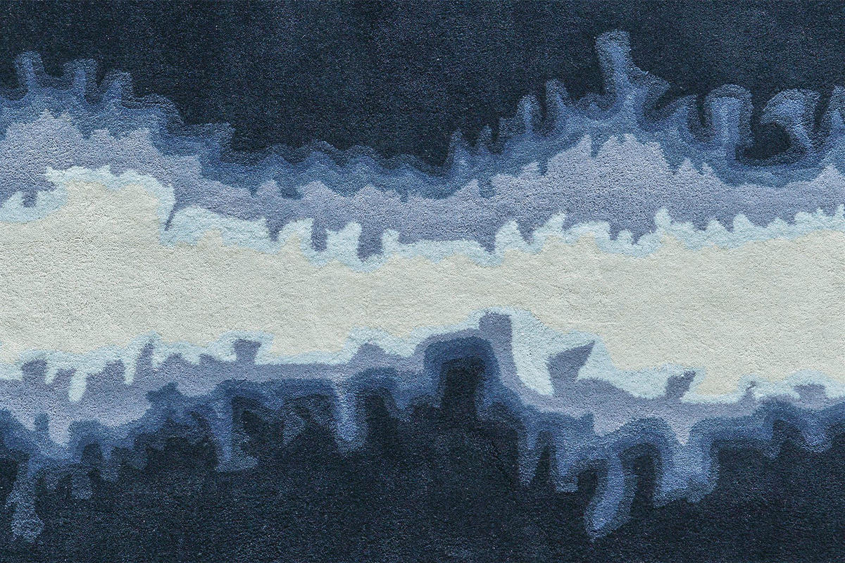 Arte Espina Kurzflorteppich Spirit 3090 weiß B/L: ca. 120x180 cm Spirit 3090 - blau/weiß (120,00/180,00cm) - Arte Espina