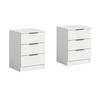 Nachtkonsolen KOPENHAGEN, Set weiß B/H/T: ca. 45x60x40 cm KOPENHAGEN, Set - weiß (45,00/60,00/40,00cm) - xonox.home