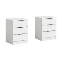 Nachtkonsolen KOPENHAGEN, Set weiß B/H/T: ca. 45x60x40 cm KOPENHAGEN, Set - weiß (45,00/60,00/40,00cm) - xonox.home