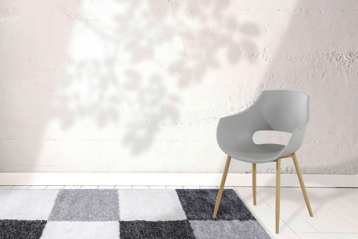 Stuhl Alice 100 2er grau Kunststoff B/H/T: ca. 59x85x58 cm Alice 100 2er - Eiche/grau (59,00/85,00/58,00cm) - 360 Living