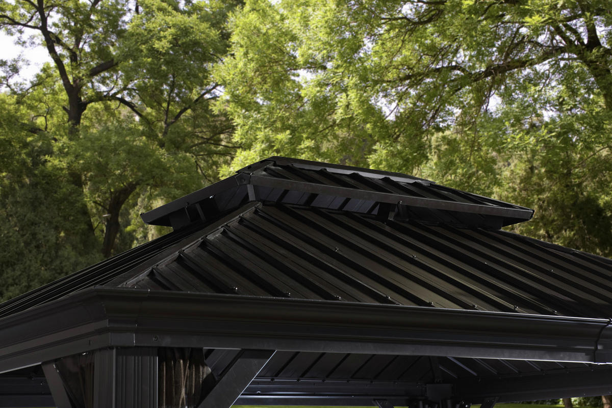 Sojag Pavillon Messina anthrazit Metall B/H/L: ca. 363x292x298 cm Messina - anthrazit (298,00/363,00/292,00cm) - Sojag