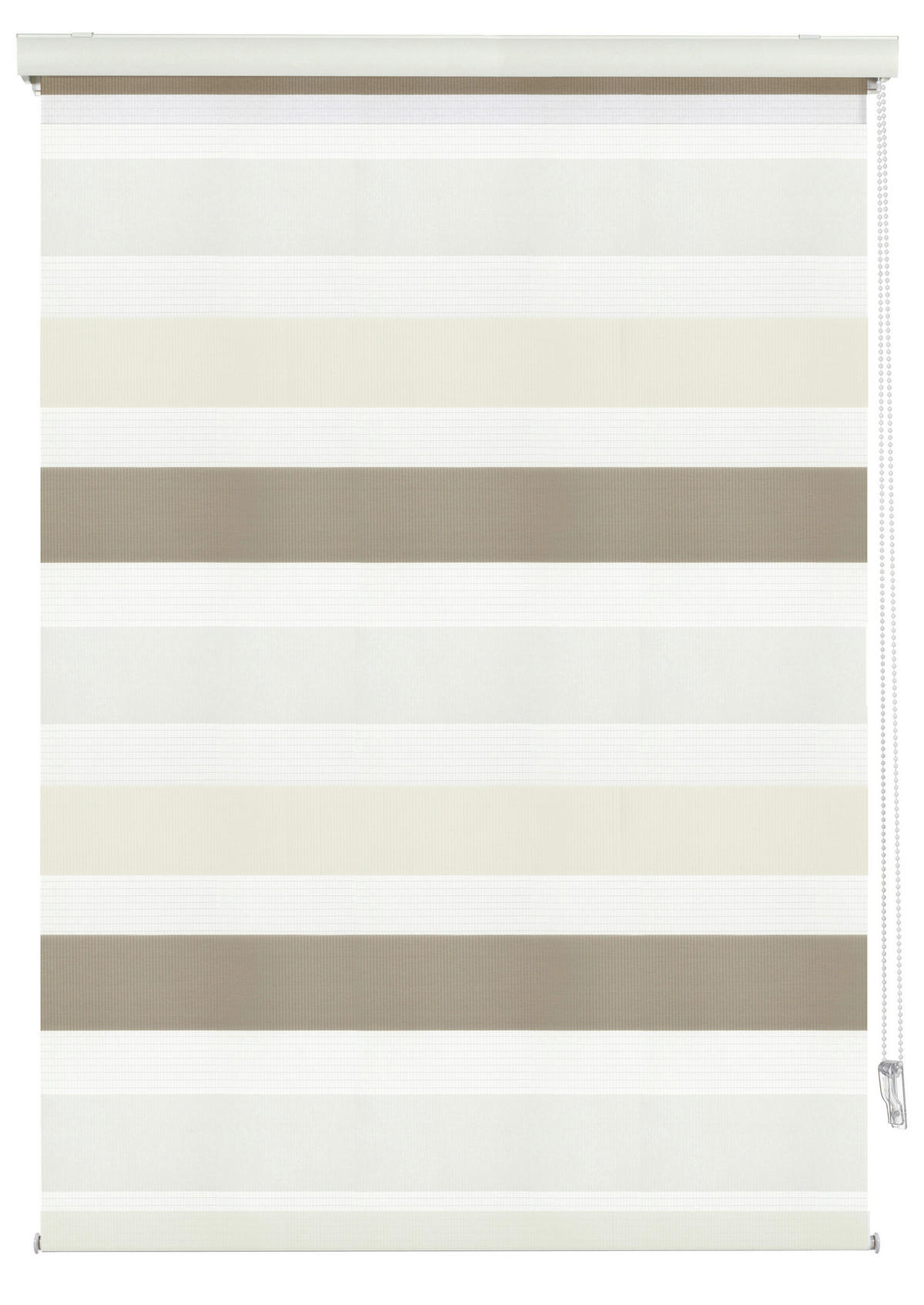 Doppelrollo mit Blende weiß B/L: ca. 110x160 cm Doppelrollo_farbig - braun/weiß (110,00/160,00cm) - Boviva