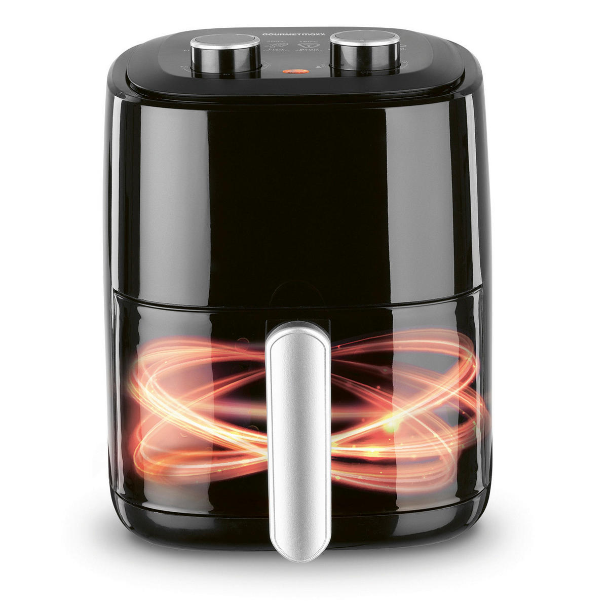 GOURMETmaxx Heißluftfritteuse schwarz Metall B/H/L: ca. 22,5x29,5x29 cm ca. 3,1 l Heißluftfritteuse 16446 - schwarz (29,00/22,50/29,50cm) - GOURMETmaxx