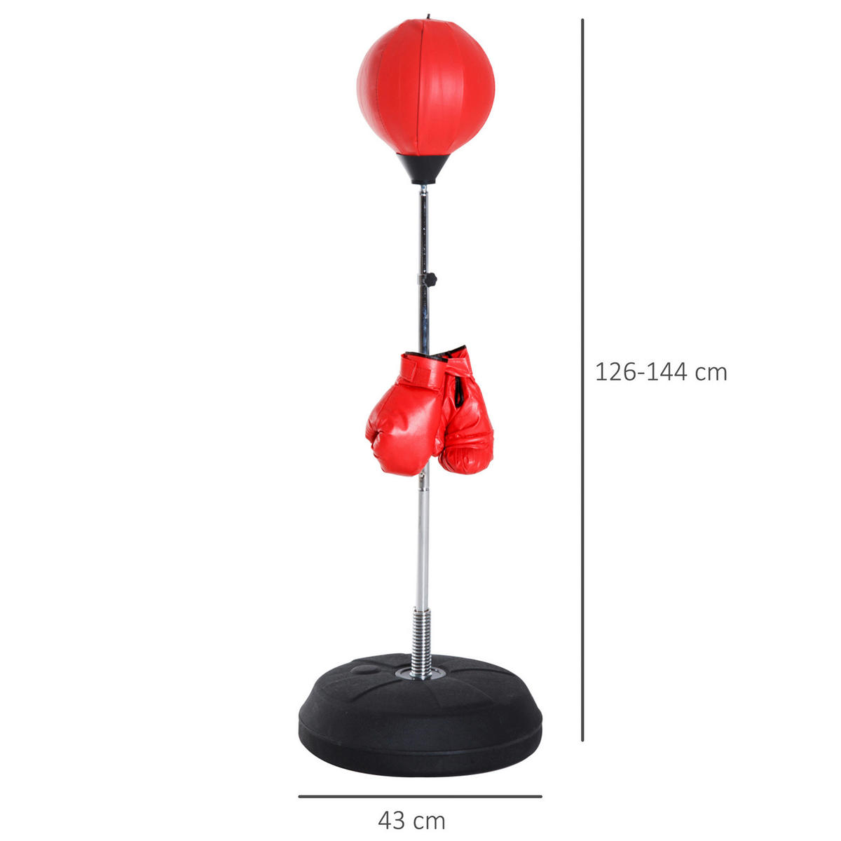 HOMCOM Boxsack rot Kunststoff B/H/L: ca. 43x144x43 cm Boxsack - rot (43,00/43,00/144,00cm) - HOMCOM