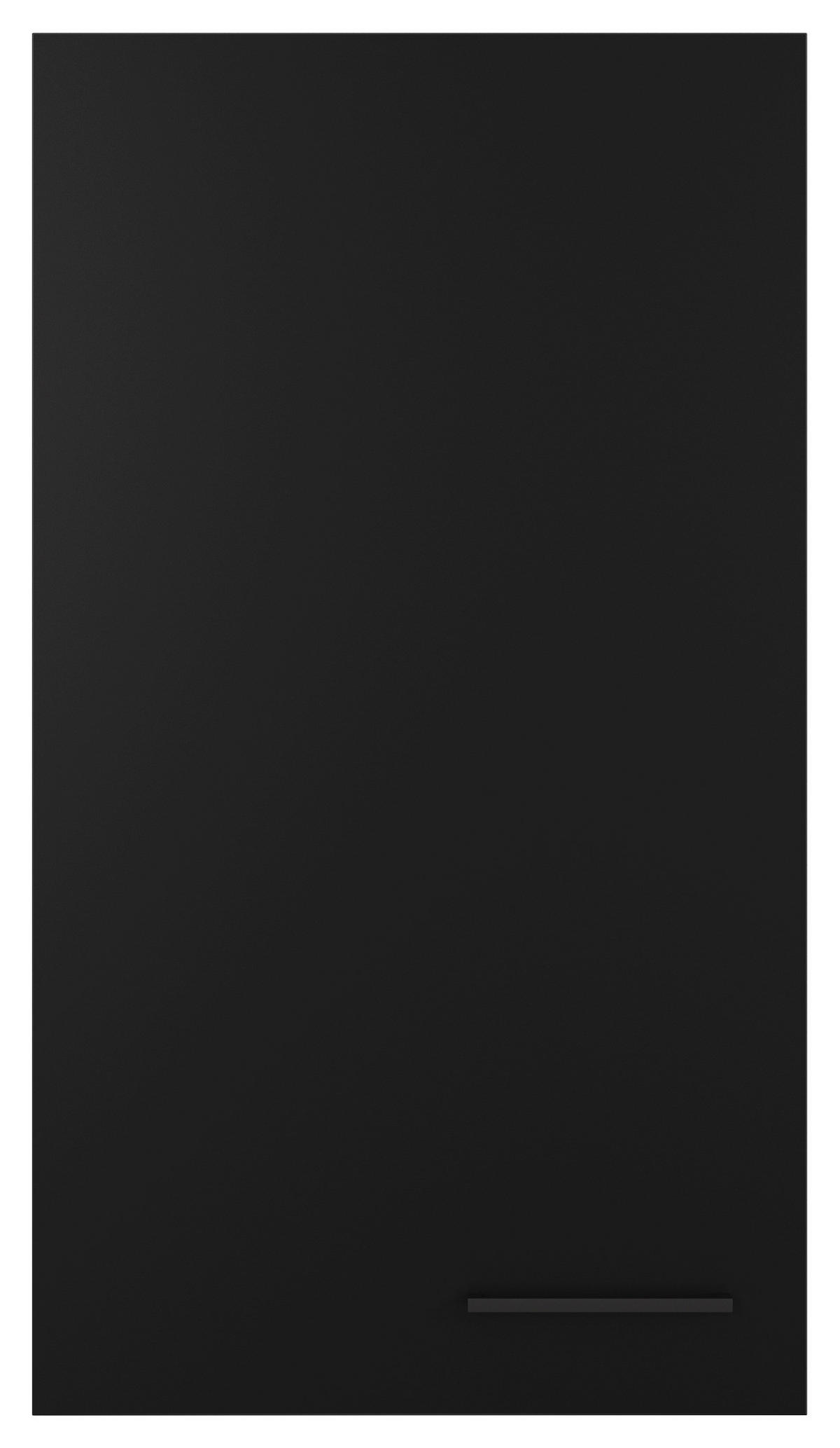 Hängeschrank Capri schwarz matt B/H/T: ca. 50x89x32 cm Capri - schwarz/Oak (50,00/89,00/32,00cm) - Flex-Well