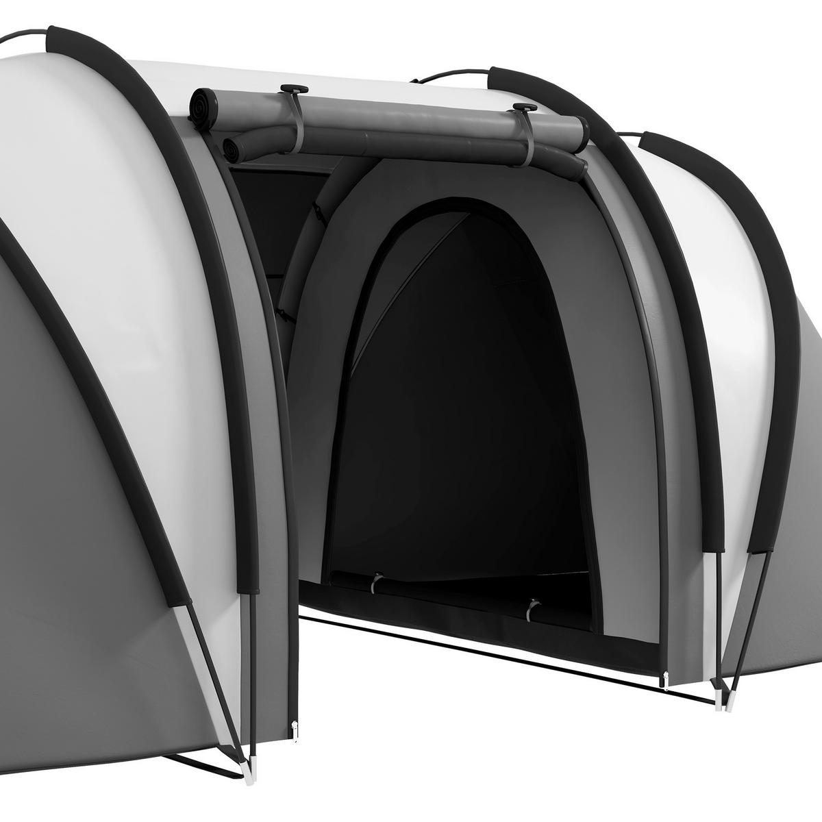 Outsunny Tunnelzelt B/H/L: ca. 220x180x450 cm Tunnelzelt - grau (450,00/220,00/180,00cm) - Outsunny