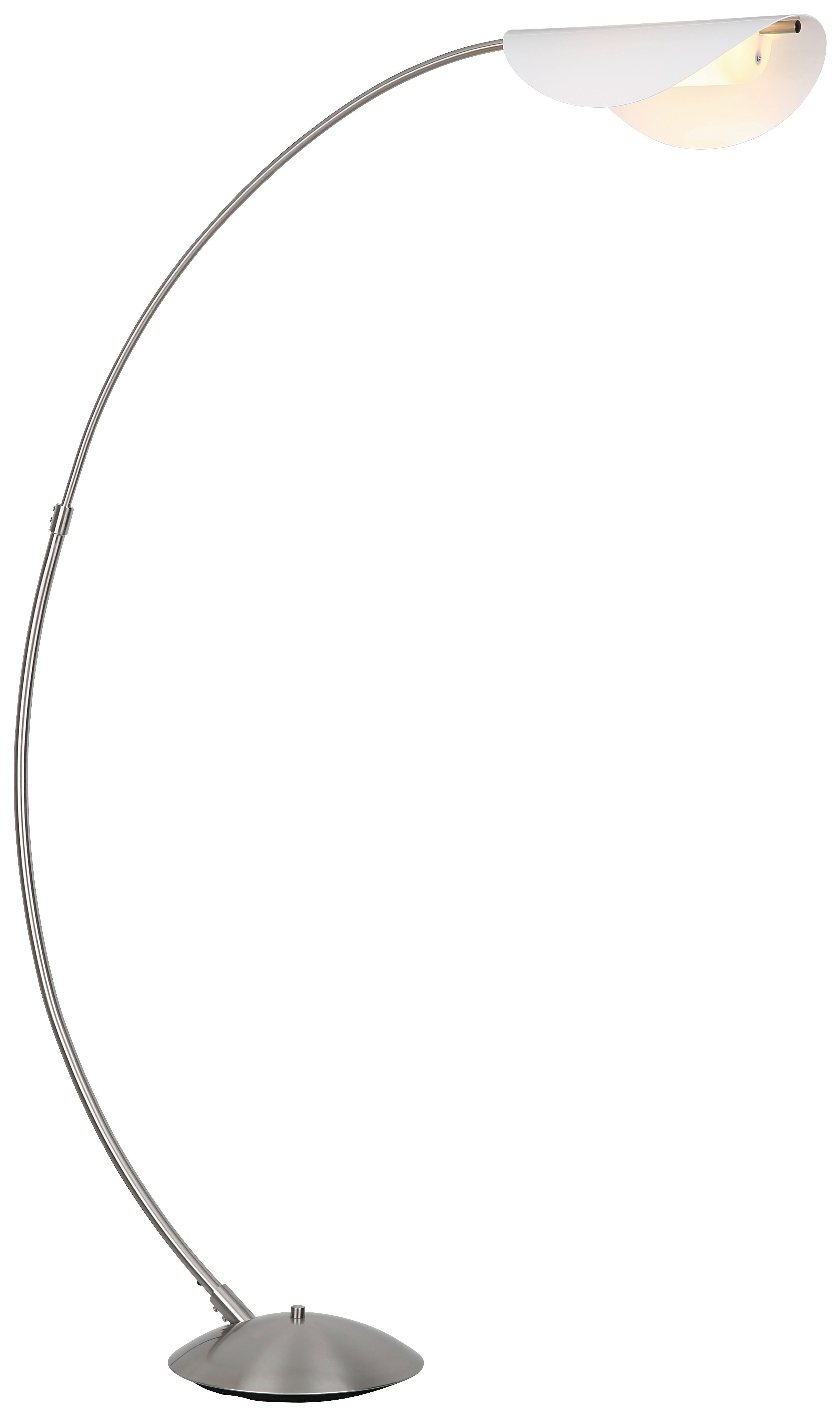 GLOBO Stehleuchte ROBLES - nickel matt/Opal (124,00/35,00/182,00cm) - GLOBO
