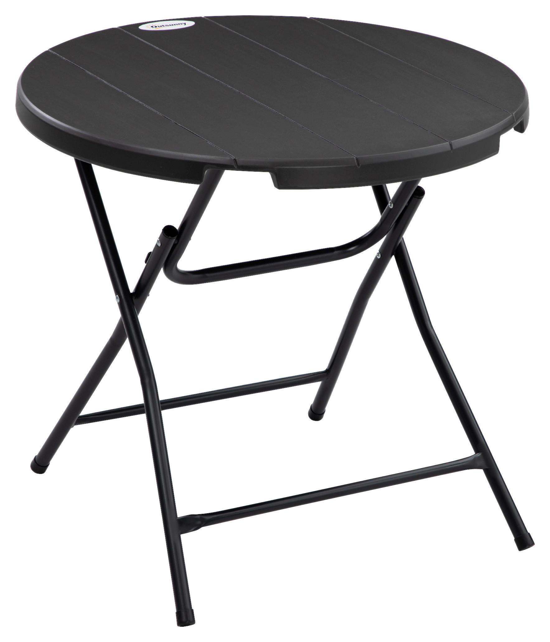 Outsunny Gartentisch dunkelgrau Polyethylen B/H/L: ca. 80x73x80 cm Gartentisch - dunkelgrau (80,00/80,00/73,00cm) - Outsunny