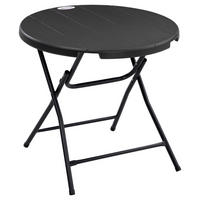 Outsunny Gartentisch dunkelgrau Polyethylen B/H/L: ca. 80x73x80 cm Gartentisch - dunkelgrau (80,00/80,00/73,00cm) - Outsunny