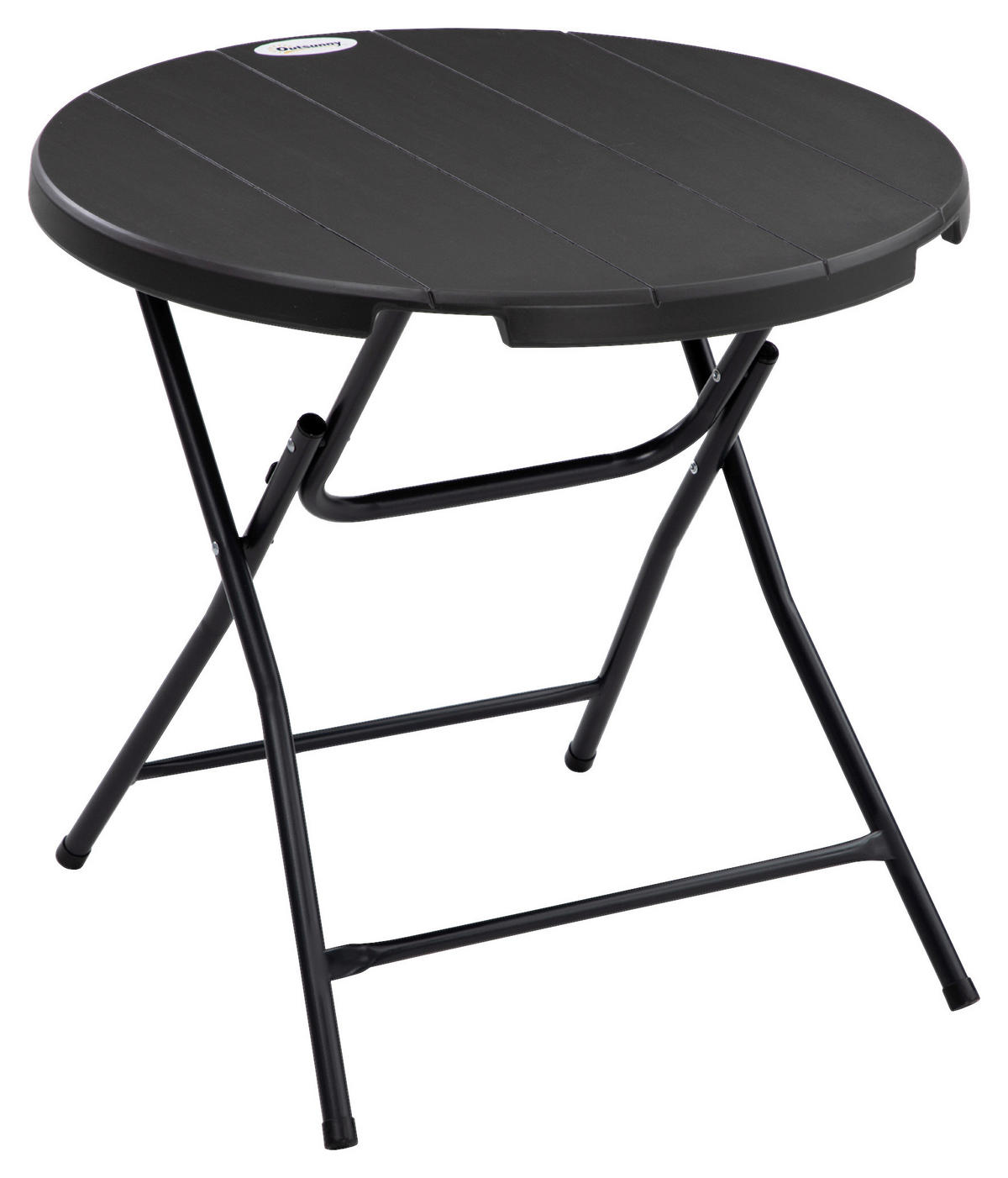 Outsunny Gartentisch dunkelgrau Polyethylen B/H/L: ca. 80x73x80 cm Gartentisch - dunkelgrau (80,00/80,00/73,00cm) - Outsunny