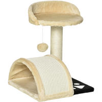 PawHut Kratzbaum beige Edelstahl B/H/L: ca. 37x35,5x46 cm Kratzbaum - beige (46,00/37,00/35,50cm) - PawHut