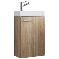 Waschplatz Slito Eiche Sonoma Nachbildung B/H/T: ca. 41x68x22 cm Slito - Eiche (41,00/68,00/22,00cm) - VCM Möbel