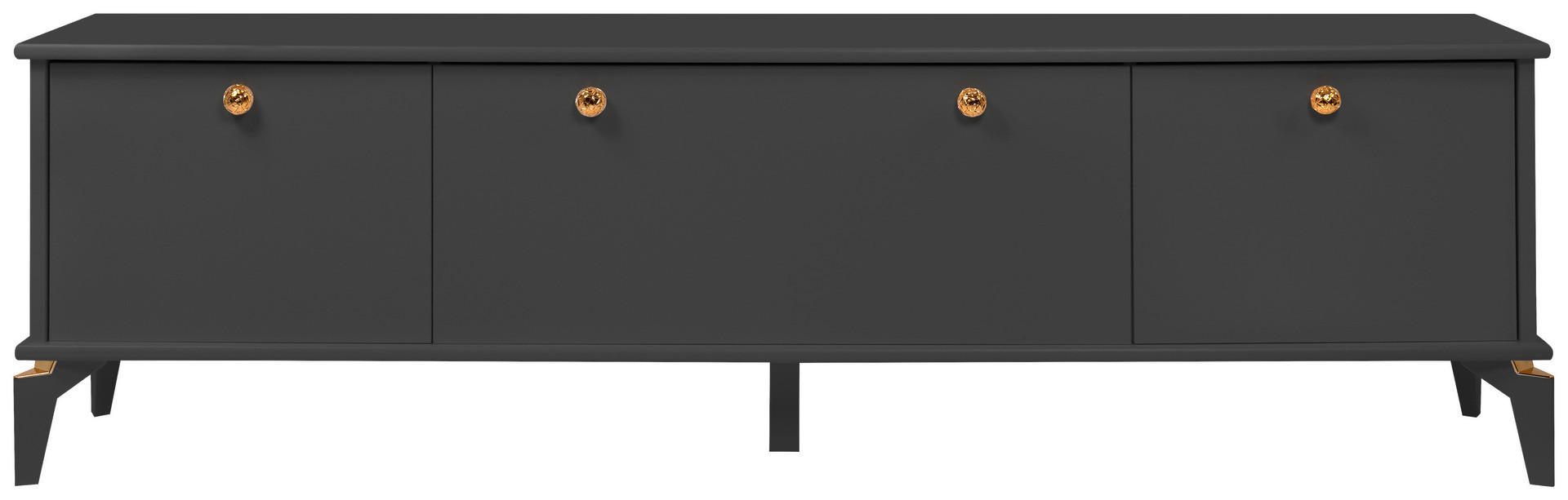 TV-Lowboard Izmir anthrazit Kupfer B/H/T: ca. 180x52x36 cm Izmir - anthrazit/Kupfer (180,00/52,00/36,00cm)