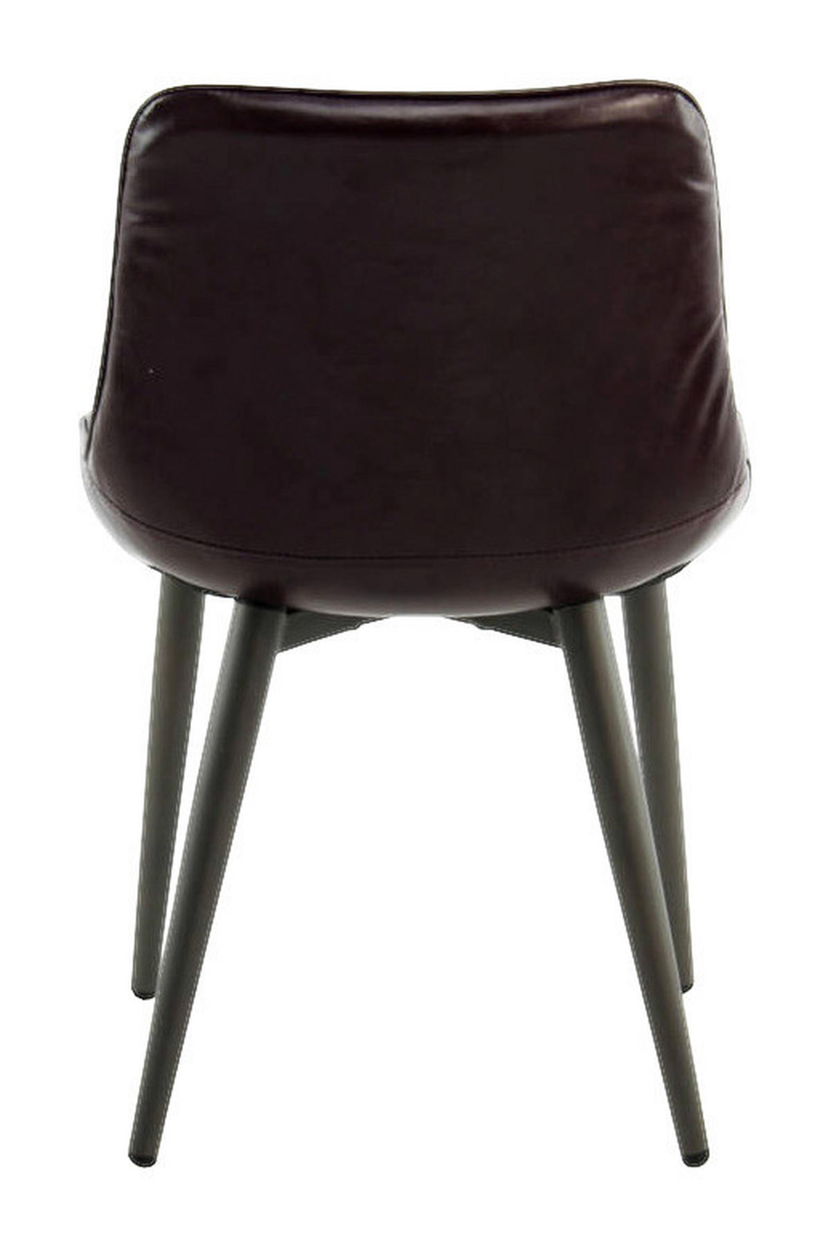 Stuhl Cecil 100 2er violett Kunstleder B/H/T: ca. 51x80x57 cm Cecil 100 2er - schwarz/violett (51,00/80,00/57,00cm) - 360 Living