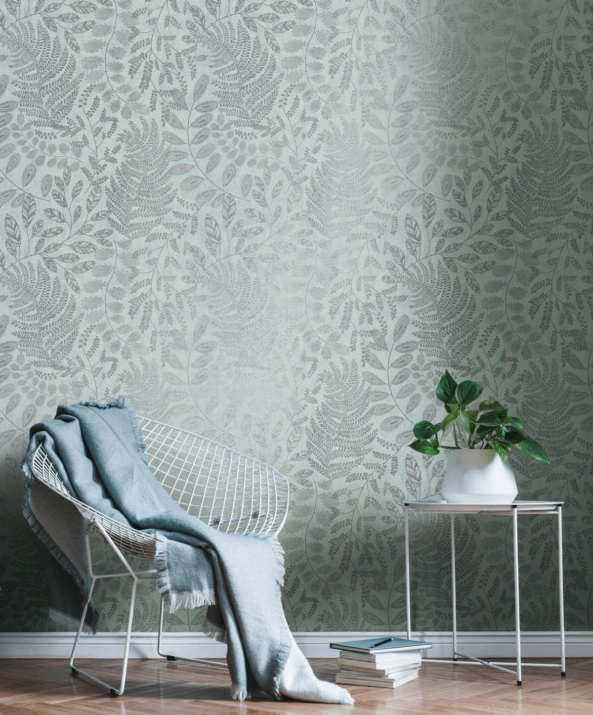 A.S.Création Vliestapete silber blau B/H/D: ca. 53x1005x8,3 cm Vliestapete - blau/silber (8,30/1005,00cm) - A.S.Creation