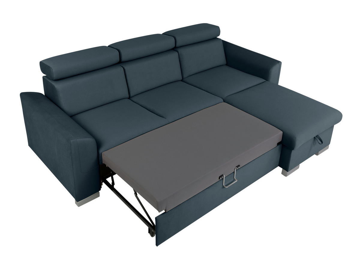 Ecksofa Evia anthrazit Microfaser B/H/T: ca. 243x85x186 cm Evia - anthrazit/silber (243,00/85,00/186,00cm)