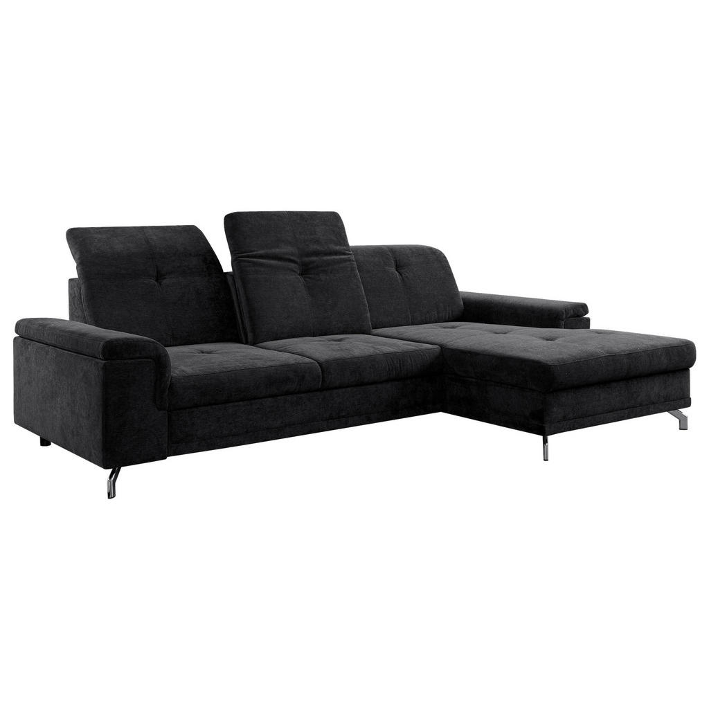 Thumbnail - Ecksofa Malmö schwarz Microfaser B/H/T: ca. 270x104x170 cm