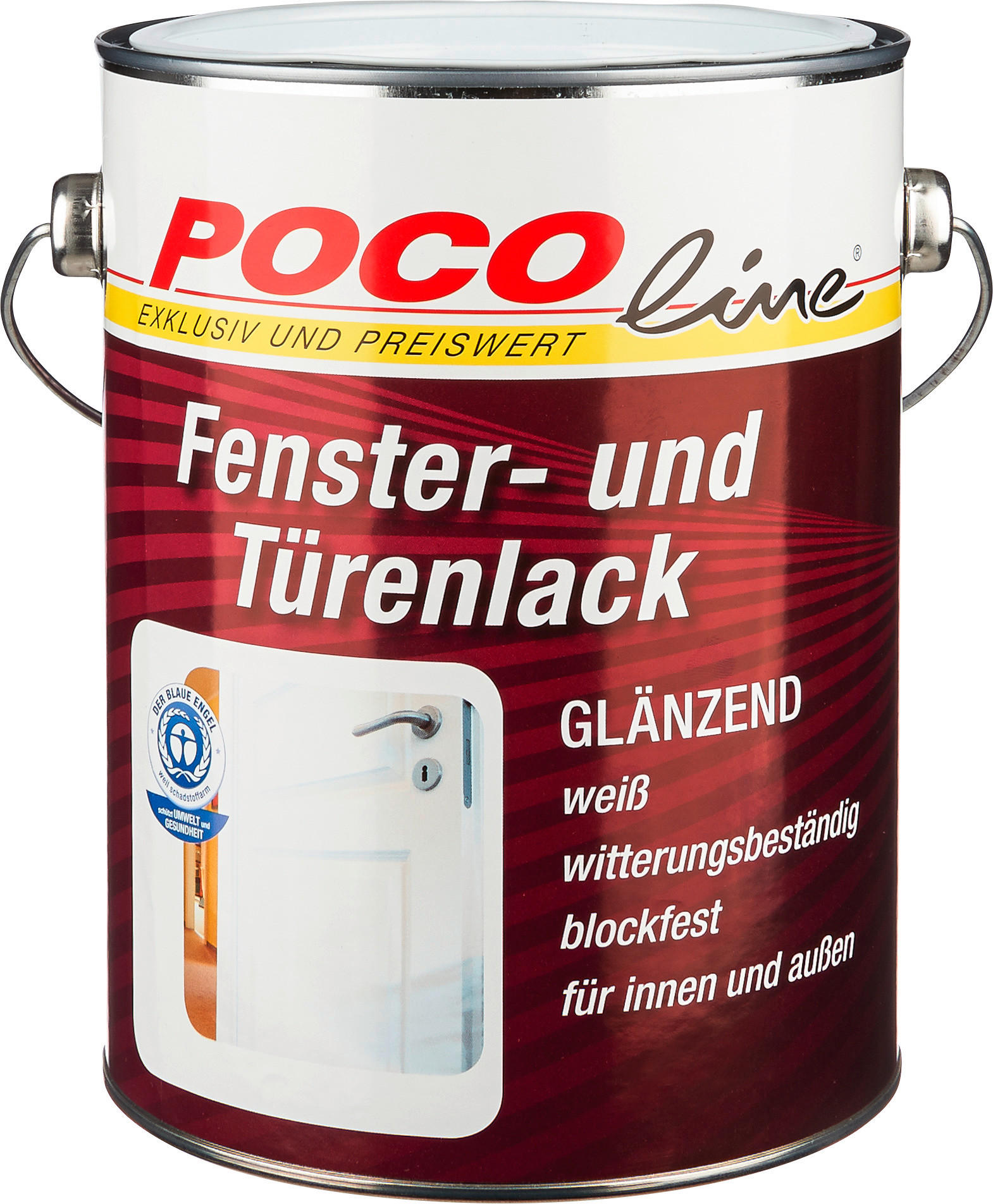 POCOline Acryl Türen- und Fensterlack weiß glänzend ca. 2,5 l Fensterlack_Acyrl 2,5l - weiß (2,50l) - POCOline