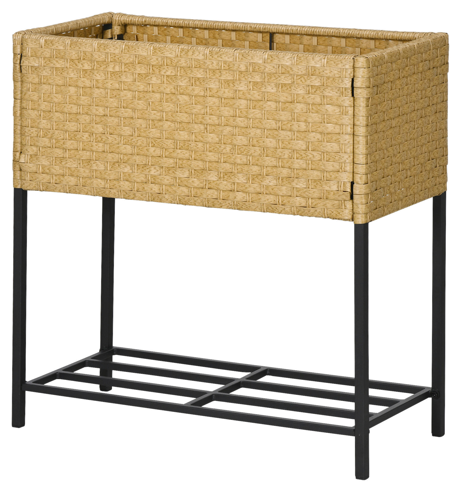 Outsunny Hochbeet sand Metall B/H/L: ca. 30x70x70 cm Hochbeet - sand (70,00/30,00/70,00cm) - Outsunny