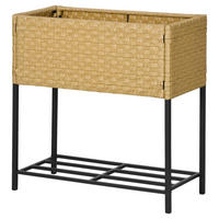 Outsunny Hochbeet sand Metall B/H/L: ca. 30x70x70 cm Hochbeet - sand (70,00/30,00/70,00cm) - Outsunny