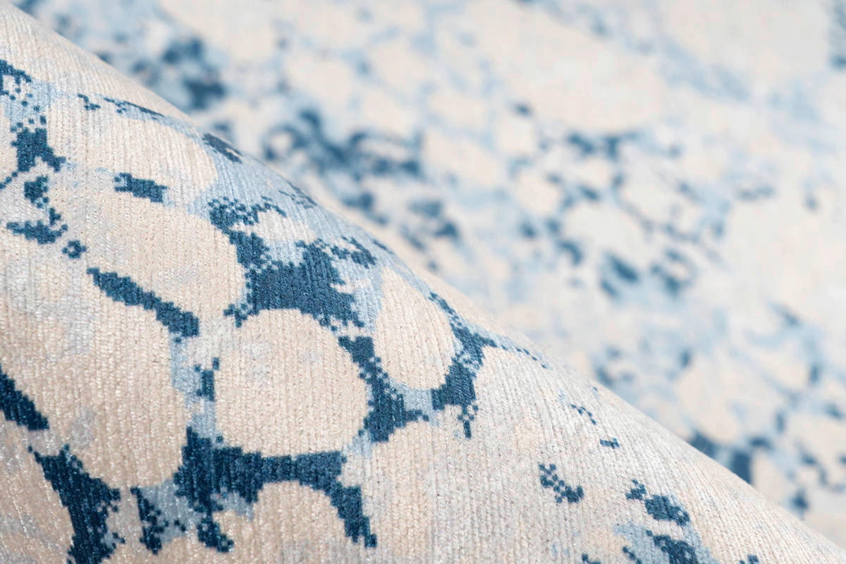 360Living Teppich Galaxy creme B/L: ca. 80x150 cm Galaxy - blau/creme (80,00/150,00cm) - 360Living