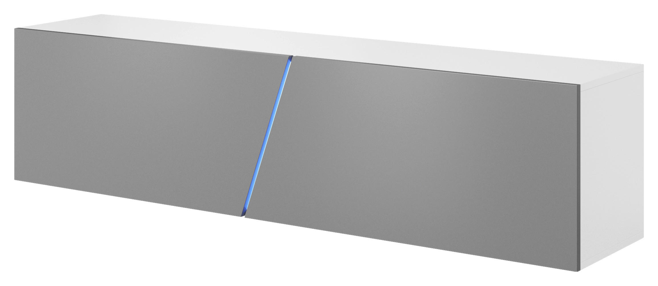 TV-Board Slant weiß matt grau Hochglanz B/H/T: ca. 160x50x40 cm