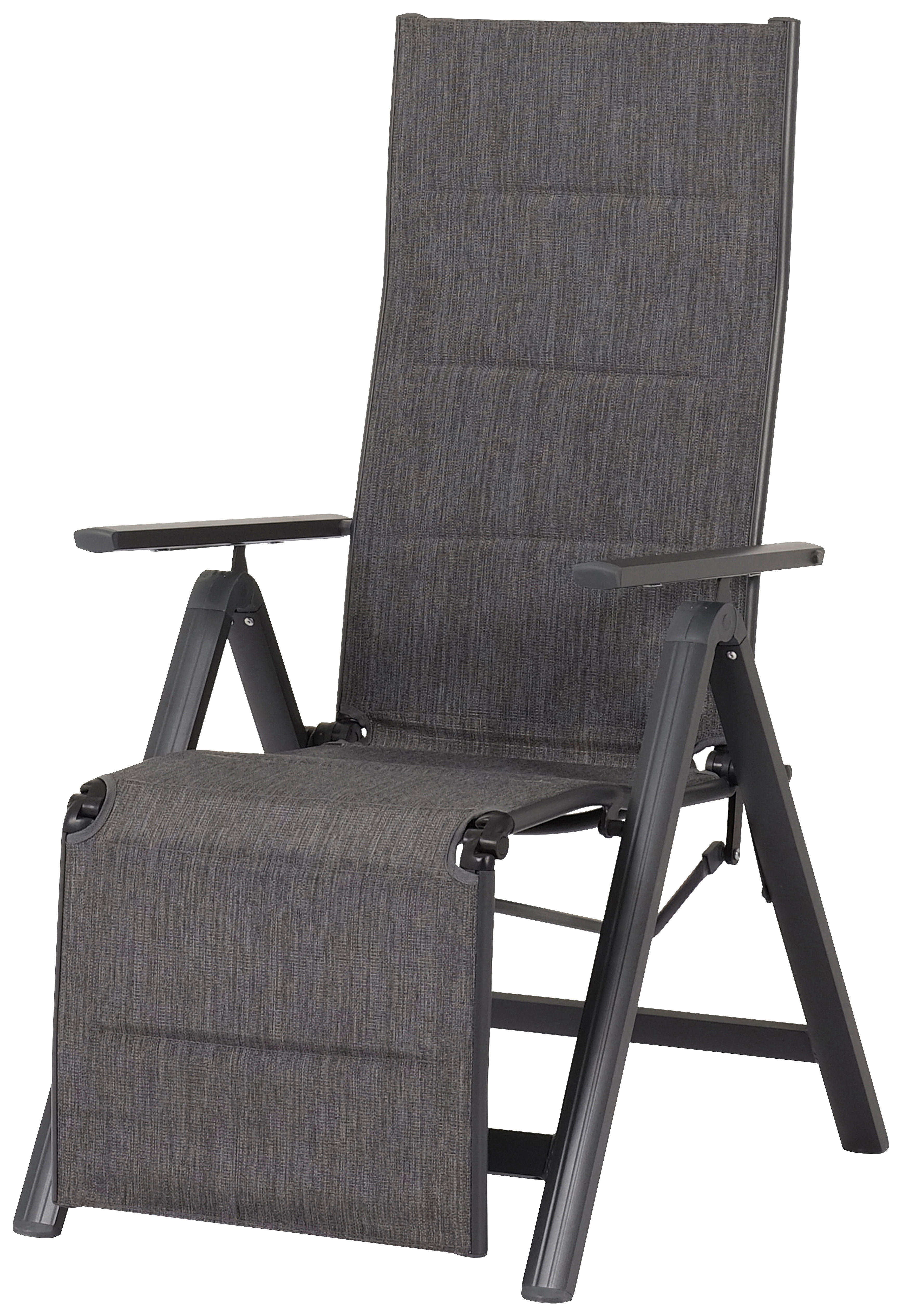 POCOline Klappsessel Boston anthrazit Alu B/H/L: ca. 73x140x58 cm Boston - anthrazit (58,00/73,00/140,00cm) - POCOline