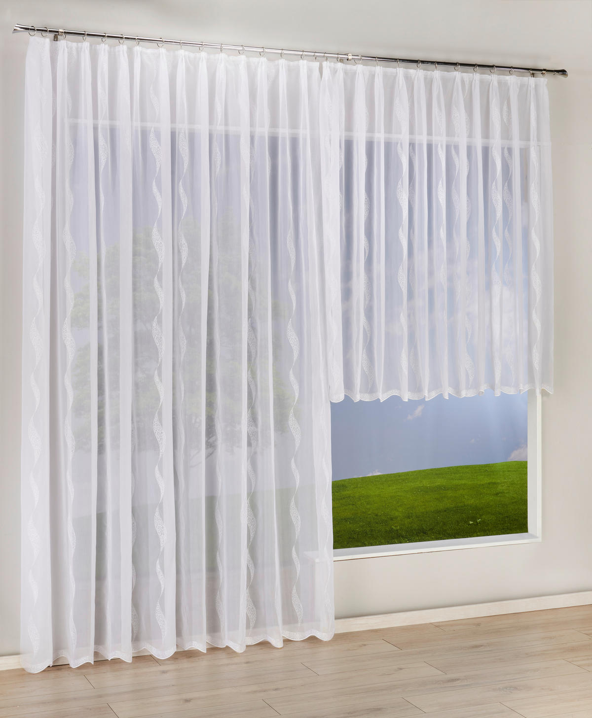 Fertigstore Sally weiß B/L: ca. 450x245 cm Sally - weiß (450,00/245,00cm) - POCOline