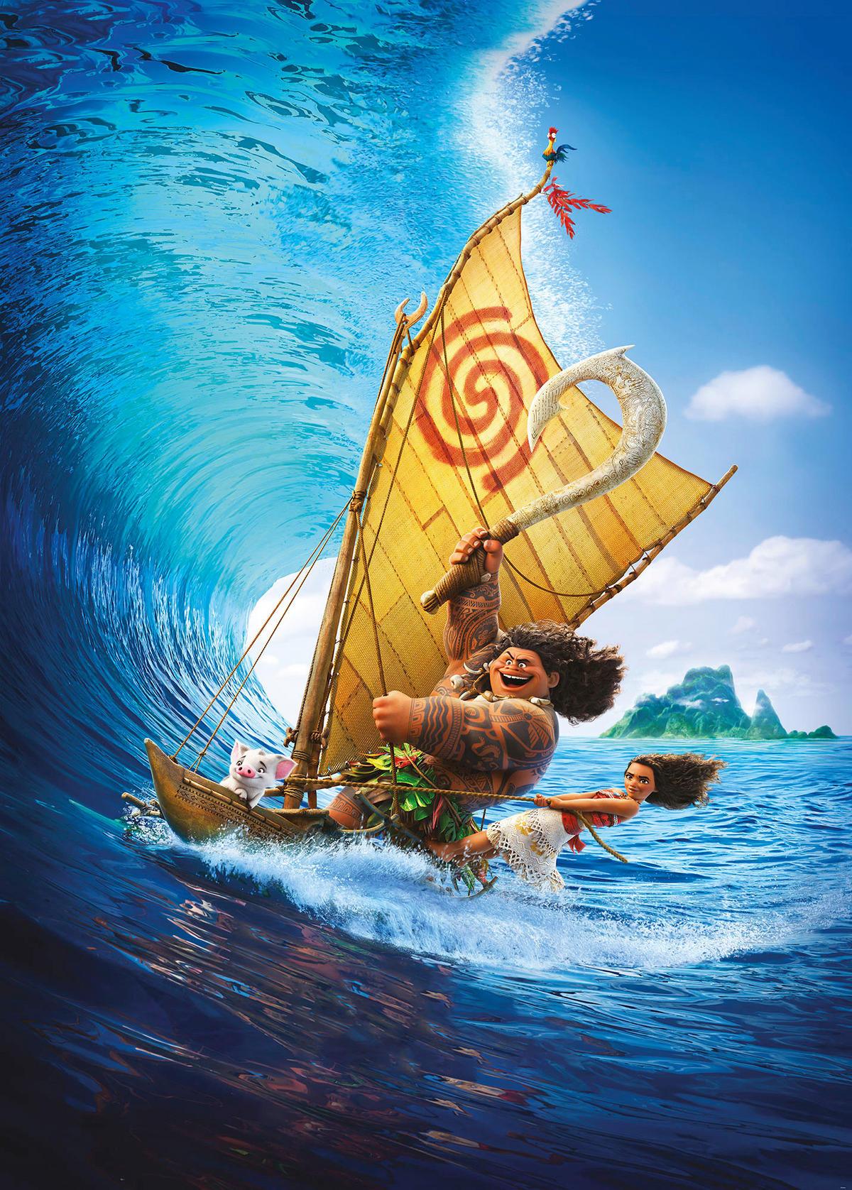 Komar Fototapete Moana Ride the Wave IADX4-010 B/H: ca. 200x280 cm Moana Ride the Wave IADX4-010 - (200,00/280,00cm) - Komar