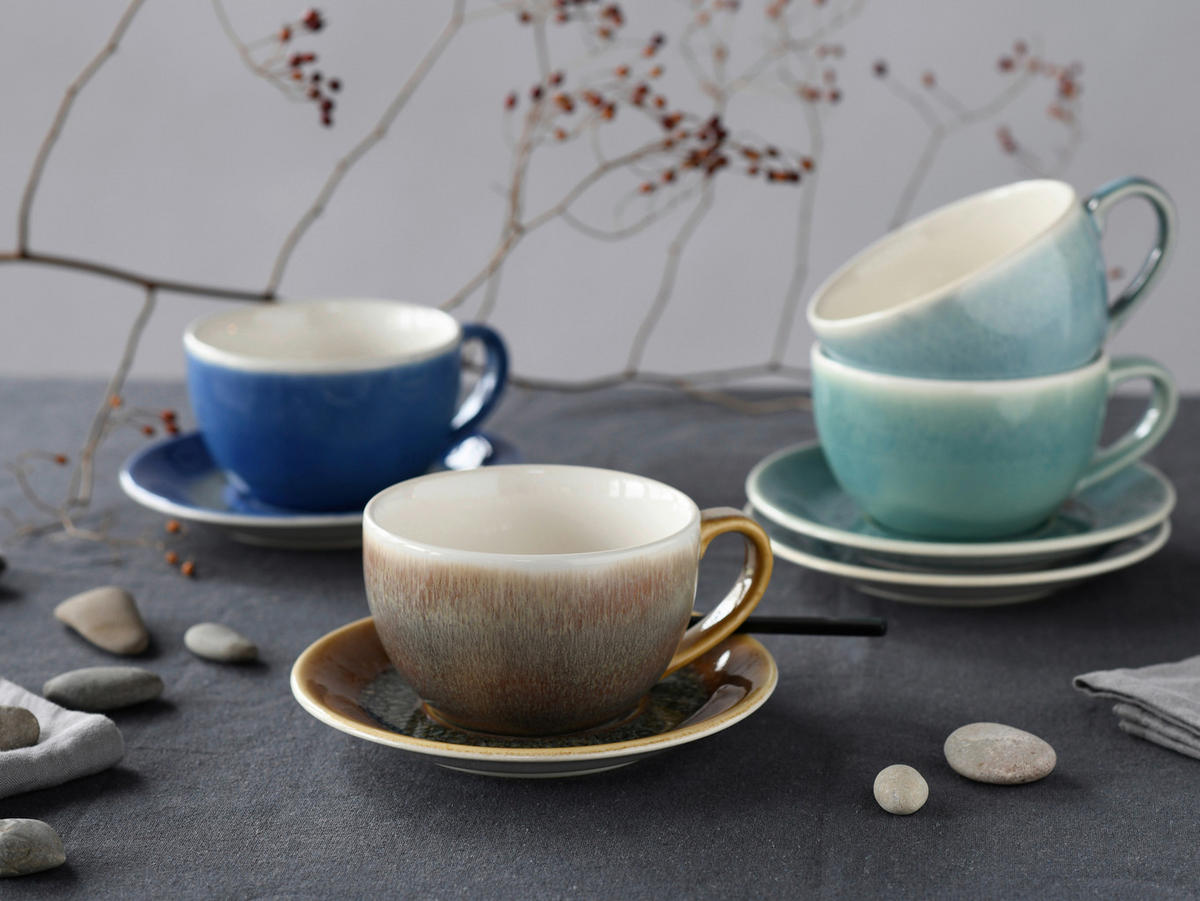 CreaTable Tafelservice Caldera mehrfarbig Steinzeug 8 tlg. Caldera - mehrfarbig (30,00/30,00/17,00cm) - CreaTable