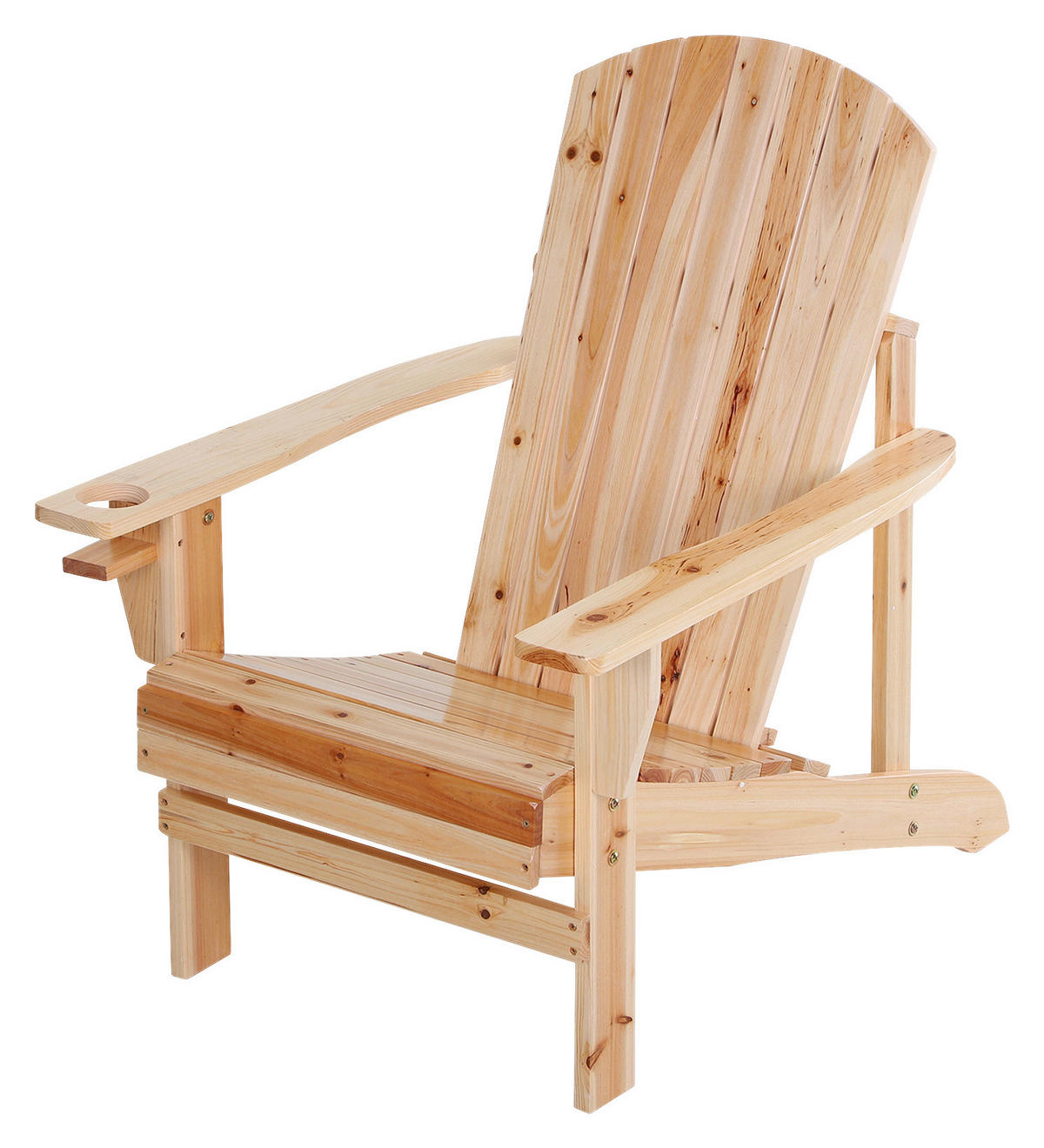 Outsunny Gartensessel natur Holz B/H/T: ca. 97x93x72 cm Gartenstuhl_aus_Massivholz - natur (97,00/93,00/72,00cm) - Outsunny