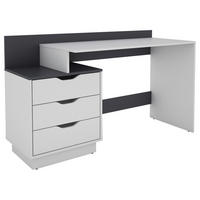 Schreibtisch BELFAST weiß anthrazit B/H/T: ca. 138x83,5x51,5 cm BELFAST - weiß/anthrazit (138,00/83,50/51,50cm) - byLIVING