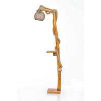 Opviq Stehleuchte natur Holz B/H/T/L/D: ca. 24x140x24x24x24 cm E27 1 Brennstellen Arbor - natur (24,00/24,00/140,00cm) - Opviq