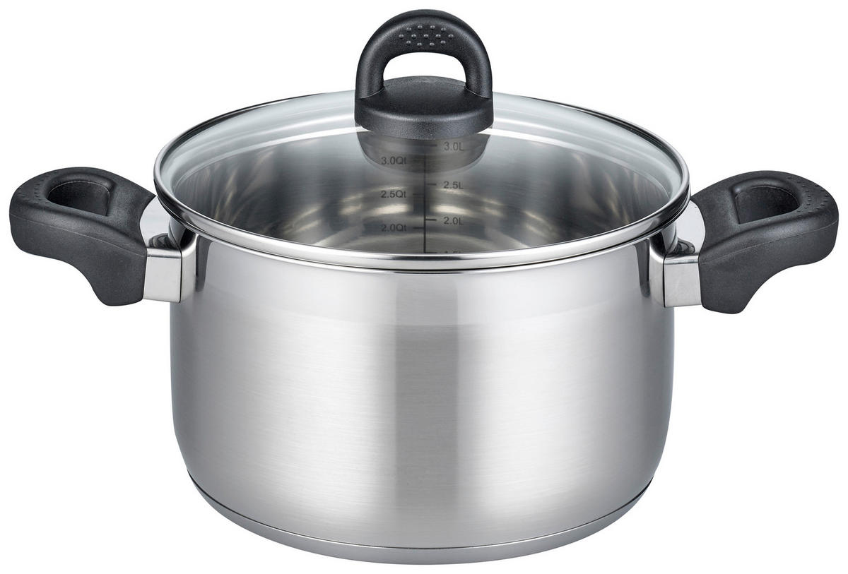 ELO Basic Fleischtopf silber Edelstahl D: ca. 20 cm Fleischtopf_Turmalin 20cm - silber (20,00cm) - ELO Basic