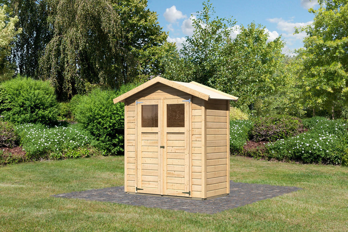 Karibu Gartenhaus Tito 0 natur B/H/T: ca. 181x222x93 cm Tito 0 - natur (181,00/222,00/93,00cm) - Karibu