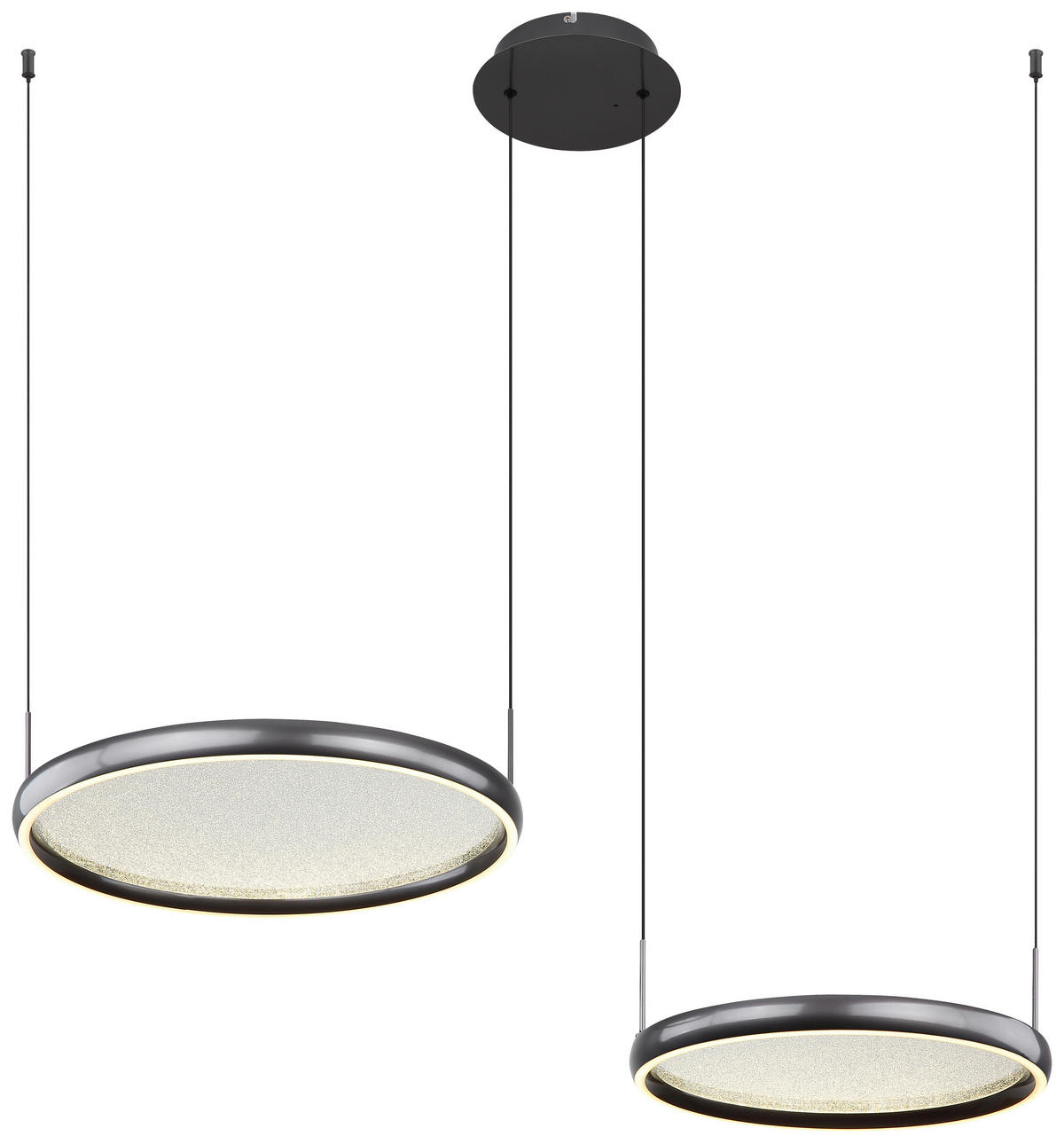 GLOBO LED-Pendelleuchte schwarz Metall Aluminium B/H/L: ca. 50x150x89 cm 1.0 Brennstellen BRIGGS - schwarz (89,00/50,00/150,00cm) - GLOBO
