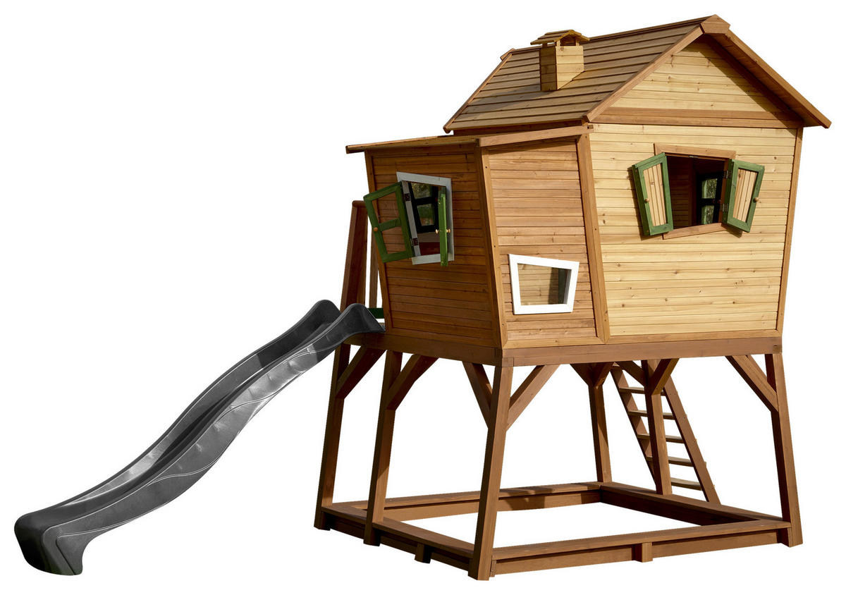 AXI Spielhaus Max braun B/H/L: ca. 432x288x193 cm Max - braun/grün (193,00/432,00/288,00cm) - AXI