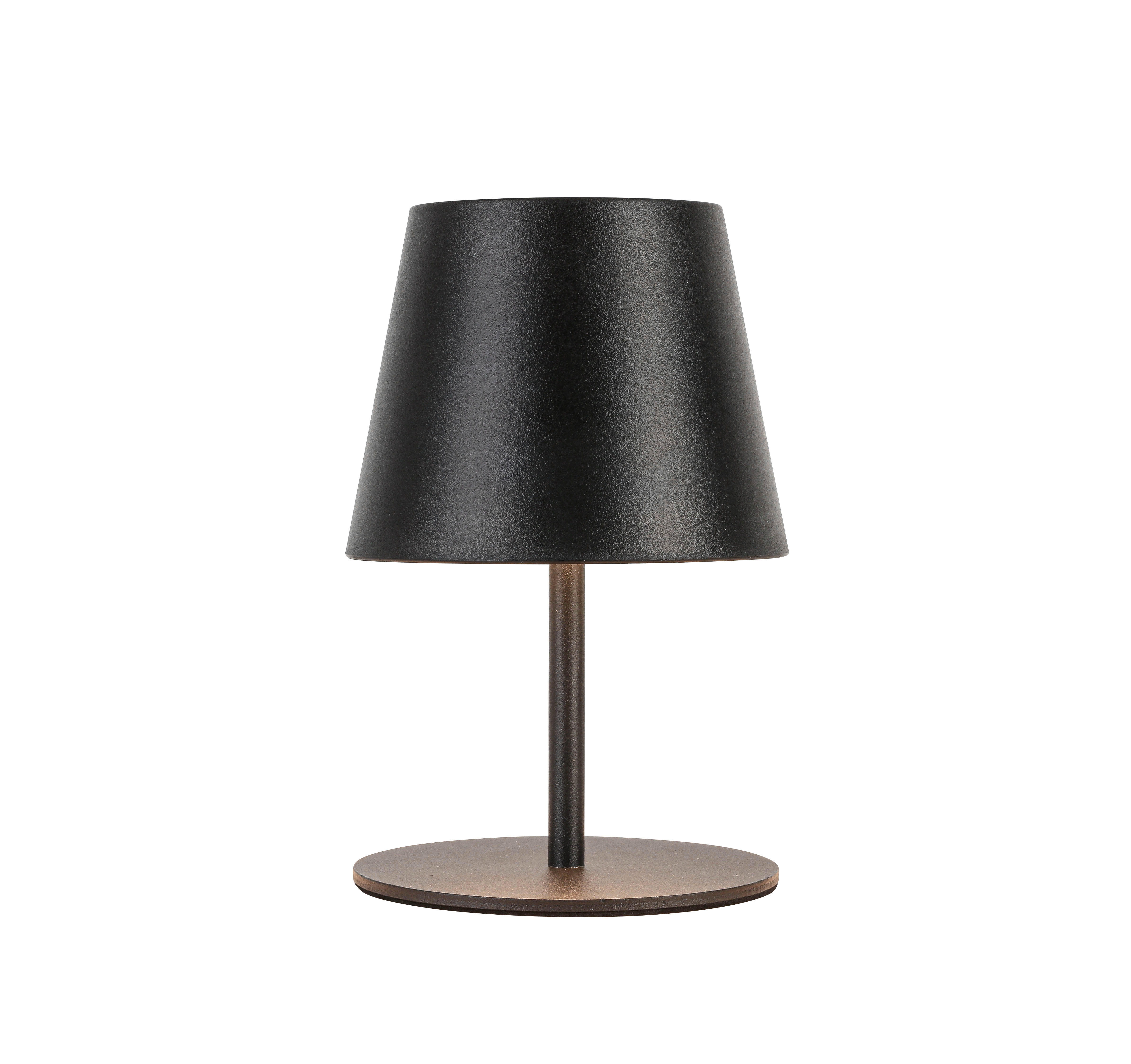 Tischleuchte schwarz H/D: ca. 36x11,5 cm Akku-Tischleuchte_Palermo schwarz - schwarz (11,50/36,00cm) - Nolo Lighting