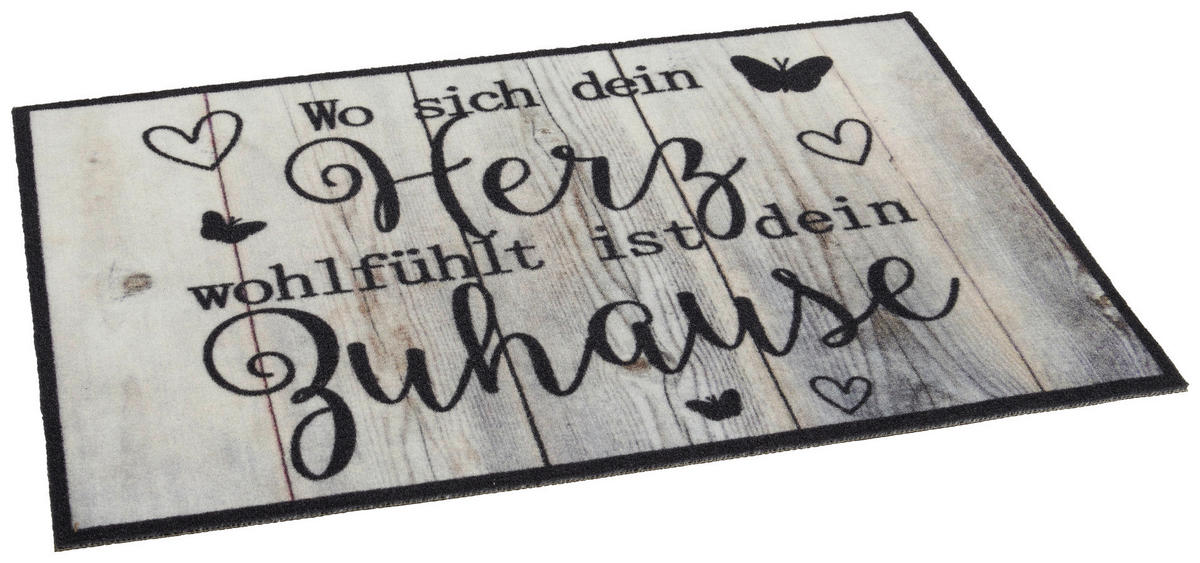 Fußmatte Velvet grauschwarz B/L: ca. 40x60 cm Velvet - grauschwarz (40,00/60,00cm)