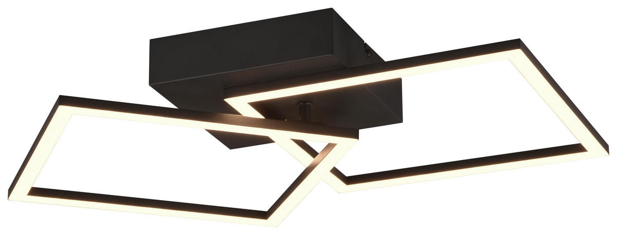 LED-Deckenleuchte schwarz Metall B/H/T: ca. 45x40x7 cm LED-Deckenleuchte_Trail - schwarz (45,00/40,00/7,00cm)