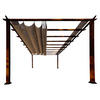 Paragon Outdoor Pavillon Florenz dunkelbraun Metall B/H/L: ca. 505x236x350 cm Florenz - dunkelbraun (350,00/505,00/236,00cm) - Paragon Outdoor