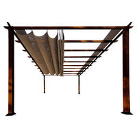 Paragon Outdoor Pavillon Florenz dunkelbraun Metall B/H/L: ca. 505x236x350 cm Florenz - dunkelbraun (350,00/505,00/236,00cm) - Paragon Outdoor