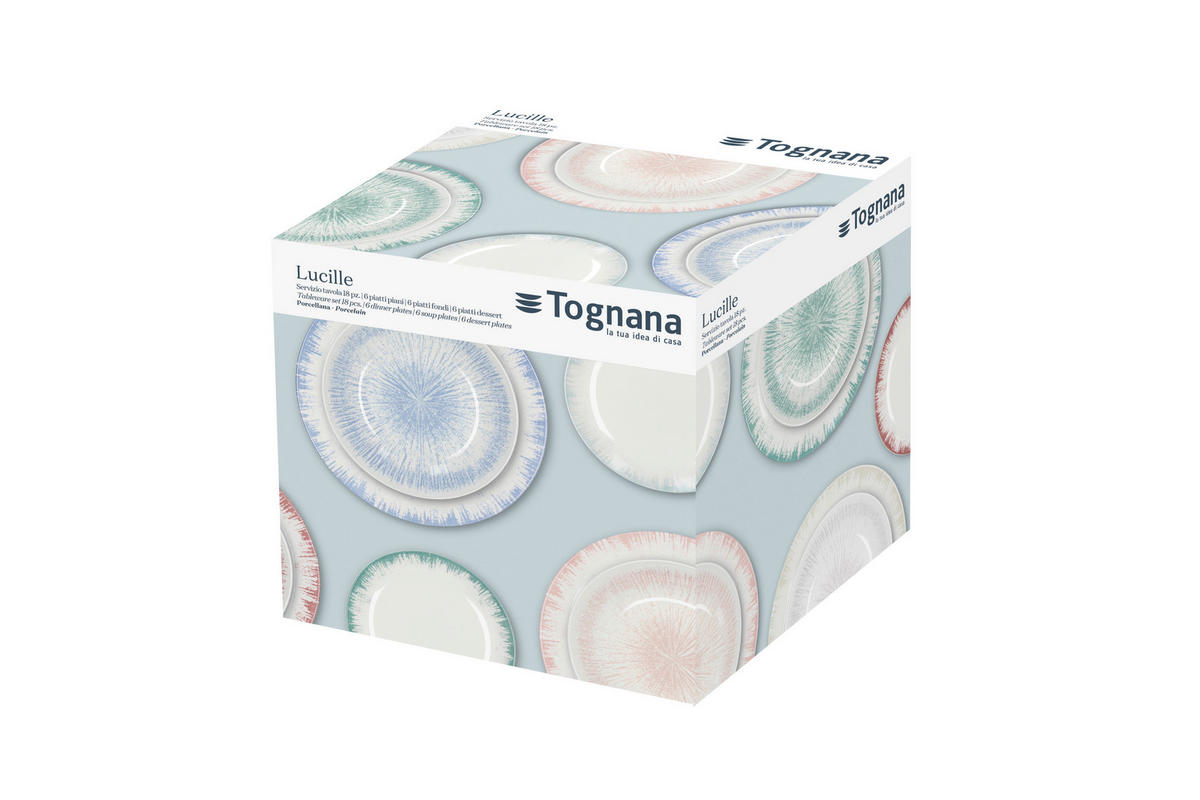 TOGNANA Tafelservice Madison Lucille bunt Porzellan 18 tlg. Madison Lucille - bunt - TOGNANA