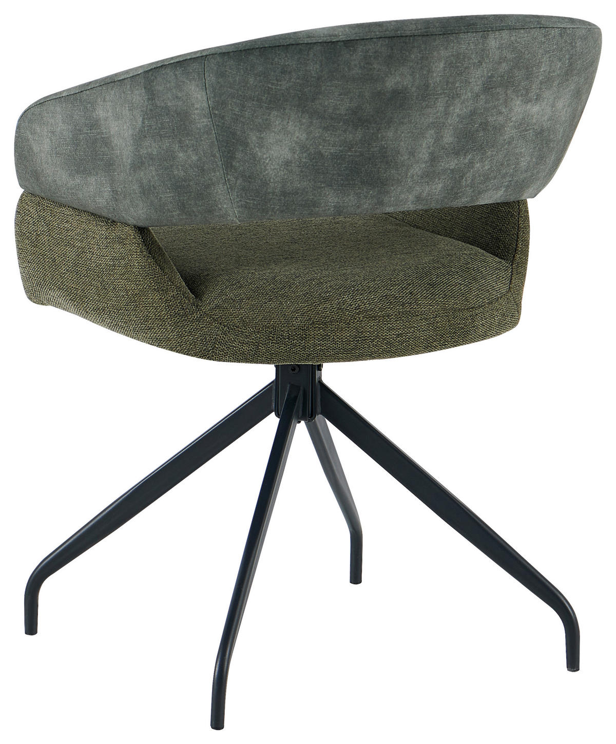 Drehstuhl Miami grün Webstoff Velourstoff B/H/T: ca. 61x84x64 cm Miami - schwarz/grün (61,00/84,00/64,00cm)